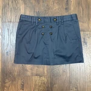BCBGMaxazria Military Gray Mini Skirt